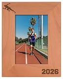 ThisWear 4x6 Track and Field Frame 2026 Track and Field Team Wood Engraved Portrait 4x6 Photo Frame