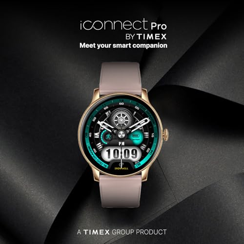 Image of TIMEX iConnect Pro 1.38 inch(3.50 cm) Display with Functional Crown and BT Calling Smartwatch for Unisex - TWIXW1201T, Pink