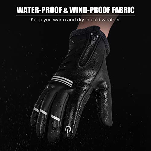 Luvas, Andoer Luvas de inverno Luvas à prova d'água à prova de vento Luvas de snowboard quente Luva