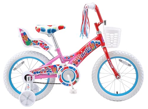 Image of Titan Girls BMX Bike for Kids Ages 4-7, 16-Inch Wheels, 9-Inch Frame, Training Wheels, Toy Seat, Doll Basket, Streamers, First Bike, Princess Bicycle, Gift for Girls