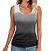 MABUTINGTI Tank Top Women Striped Sunflower Print Womens Summer Tank Tops Beach Vacation Fashion Outfits Clothes Crewneck Loose Fit Casual Sleeveless Shirts