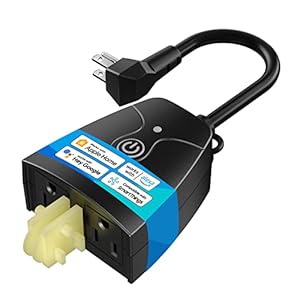 meross Outdoor Smart Plug Compatible with Apple HomeKit, Siri, Alexa, Google Assistant and SmartThings, Waterproof WiFi…
