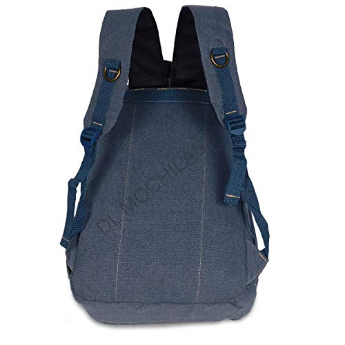 Mochila Escolar Masculina Reforçada De Lona Feminina Notebook 4 Cores (B Azul)