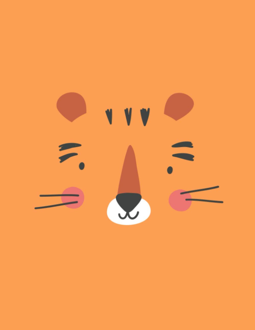 Tiger Sketchbook: Cute Orange Tiger Journal - Large Blank Sketchbook for Drawing, Writing & Painting - 8.5 x 11 Inches - 110 Pages (Kawaii Zoo Collection)