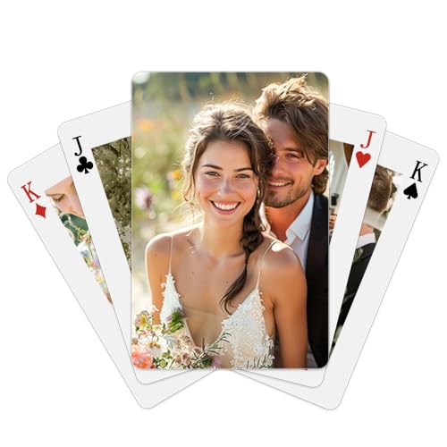Cartas para jugar personalizadas con fotos, póker estándar miniatura 4