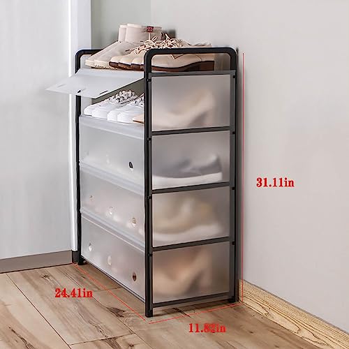 Étagère à chaussures plastique compacte pour ranger les petits espaces sans encombrer