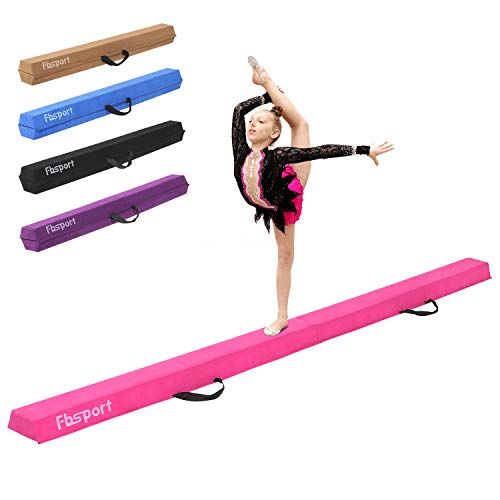 FBSPORT 8ft Adjustable Balance Beam: High and Low Floor Beam Gymnastics Equipment for Kids/Adults,Gymnastics Beam for Training,Practice, Physical Therapy and Professional Home Training with Legs
