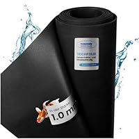 TeichVision - Premium EPDM Teichfolie Stärke 1 mm - 1,5 m x 2 m/naturgerechte EPDM Folie schwarz - besonders langlebig/auch geeignet als Hochbeet Folie wasserdicht