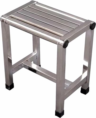Taburete de ducha antideslizante, silla de baño de acero inoxidable duradero para personas mayores, ancianos y discapacitados, asiento de baño seguro, cómodo y estable para un mayor apoyo y seguridad