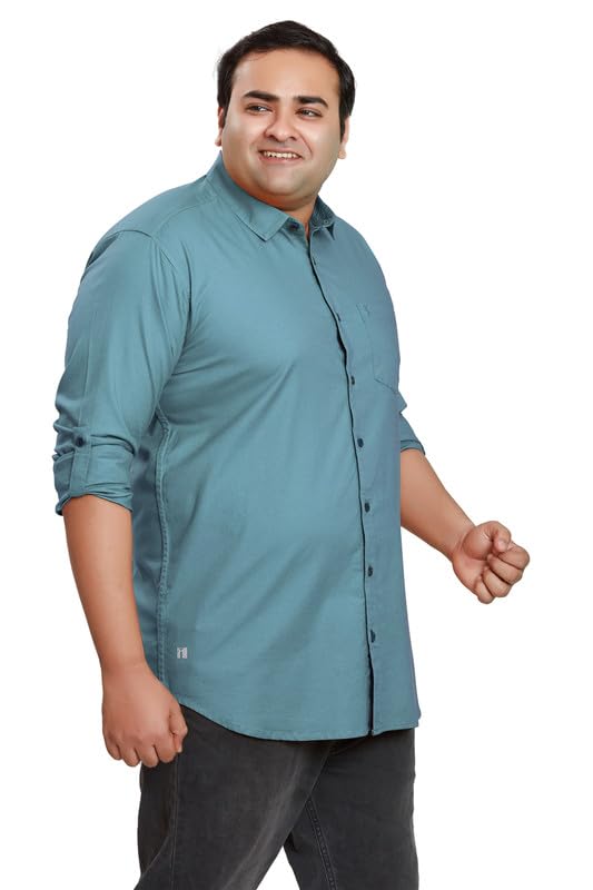 Image of BE ACTIVE Plus Size Lycra Cotton Satin for Men Shirts|| All Plus Size Men|| Cotton Stylish Full Sleeves Shirt for Men