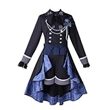 Anime Ciel Phantomhive Cosplay Costume Suit Party Halloween Clothes Women Full Set (Black, Customize)