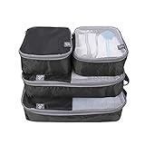 Travelon: Set of 4 - Soft Packing Organizers - Black