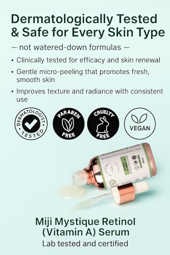 Image of High-Potency Retinol Serum (Vitamin A), 30ml | Helps Reduce Appearance of Fine Lines, Acne Marks & Pores, Night Renewal Formula, For Smooth Skin