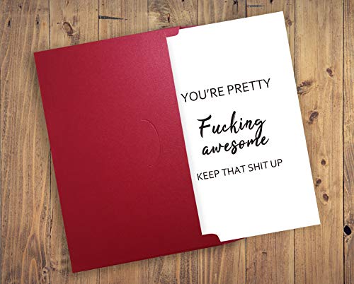 You're Pretty Fucking Awesome, Funny Thank You Card, Encourage Thanks Greeting Card #TOP3