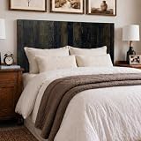 Barn Walls California King Wood Headboard - Black Barrel Rustic Design - Wall Mounted Floating Headboard for California King Bed - Handcrafted Solid Wood - Easy No-Drill Installation