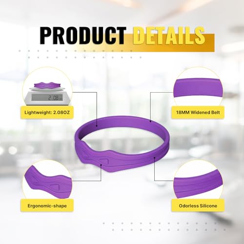 Image of Fit Geno Knee Strap Patella Support: Knee Band for Patellar Tendon Pain Relief - Knee Brace for Tendonitis Jumpers Running Sports Basketball Men Women 2 Packs (Purple)