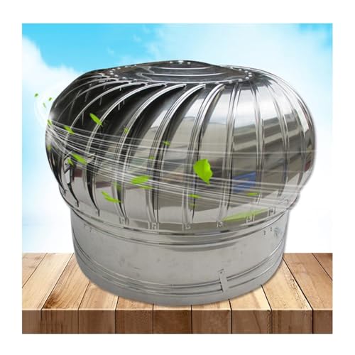 Cubierta giratoria de acero inoxidable para chimenea de 450 mm, ventilador duradero para mejorar las corrientes de aire y protección contra la intemperie, fácil de instalar, ideal para hogares y