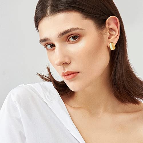 Nepuloy Gold Clip On Earrings Geometric Square Drop Clip Earrings For Women Trendy Earrings For Women Girls (Clip A) #TOP5