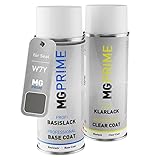MG PRIME Pintura automotriz Set de aerosoles para Seat W7Y / Z1 Gris Delfin Metallic/Delfin Grau Metallic Pintura base pintura transparente, bote de spray de 400 ml