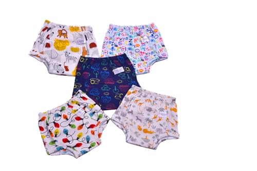 Image of Baby Padded Underwear - Soft Cotton Potty Training Pants for Toddlers, Washable & Reusable, Leak-Proof Training Underwear for Boys & Girls