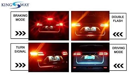 Kingsway 4 Feet Car LED Strip Flow Light/Boot Trunk Tail Lamp Compatible with Hyundai Santa Fe (2017 Onwards) - Streamer Design, Universal Use for Left Right Signal Stop Running Rear Assemblies Light
