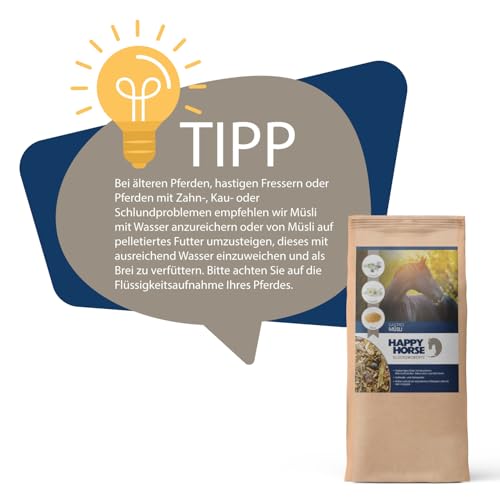 HAPPY HORSE Superfood Gastro-Revital-Müsli 2x14 kg | Getreidefrei & Melassefrei | Faserreiches Pferdemüsli zur Ergänzung der täglichen Fütterung | Mit Luzerne, Leinsamen, Kleie | Made in Germany