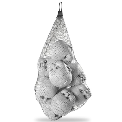 Fun Express 12 Plastic Halloween Doll Heads in Mesh Bag - 3 1/2