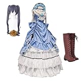 [ASUSA] 【KYUUCOS】 黒執事 シエル・ファントムハイヴ 駒鳥Ver. 青 コスプレ衣装 (ウィッグ 靴 追加購入可) (靴)