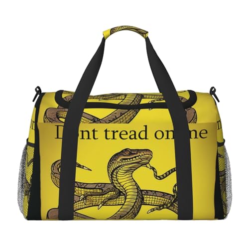 Dont Tread On Me Travel Duffel Bag Lightweight Waterproof Carry On Tote Bag Foldable Weekender Overnight Bags Sport Gym Bag For Women Men