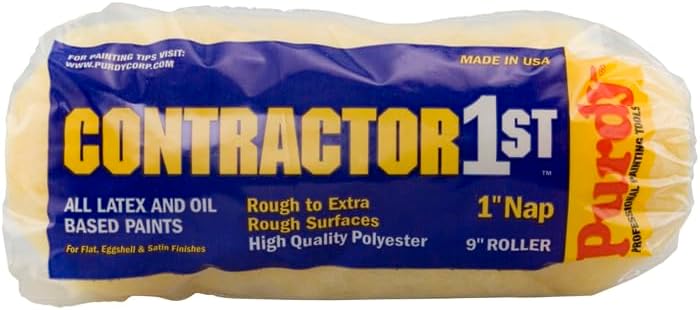 15 Pack of 9″ x 1/2″ Nap Purdy 14A688093 Contractor 1st Roller Cover, Polyester