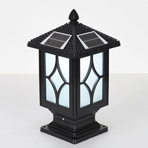 Luminaire de jardin solaire rétro étanche pour pilier et terrasse