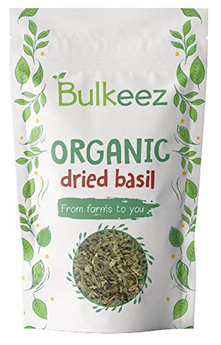 Bulkeez | Organic Dried Basil | Certified Organic | Non GMO | Naturally Dried | 8oz
