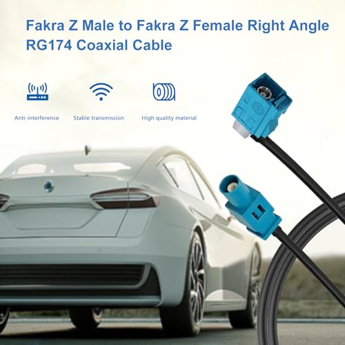 Câble Fakra Z coudé 2M pour résoudre les problèmes de réception autoradio - 4