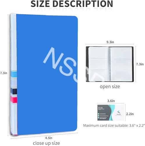Image of Business Card Holder, Holds Business /Visiting /Debit /Name Id Card Book Case Organizer Slots (Pack of 1) (Blue, 120 Pocket)