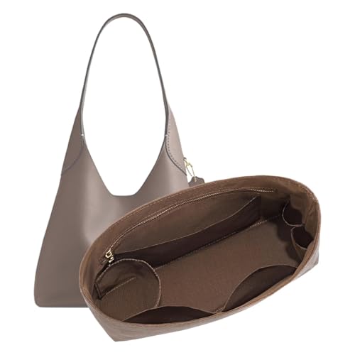 LOUKAYCCI Purse Organizer Insert for Coach Brooklyn 28 DuPont Paper Lightweight with Zipper (Brown