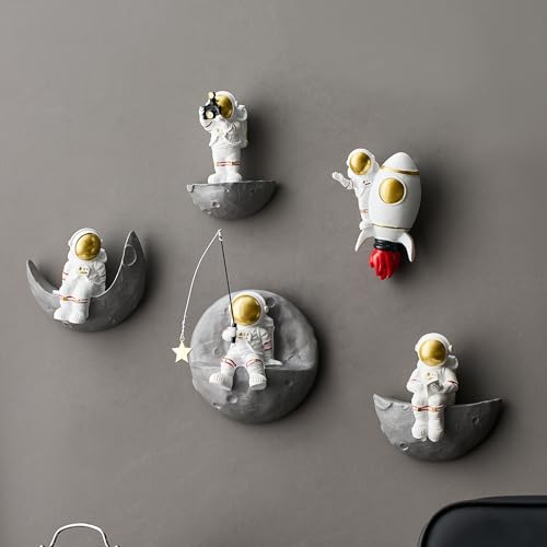 Image of XGZY 5PCS astronauts wall decoration-Decor for Modern Home Decor-decoration for Background 3D Wall Space themed Living Room Sofa Bedroom Wall