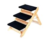 Escalera para perros y gatos Maxx | 3 escalones para perros y gatos de hasta 10 kg | Rampa plegable para perros para coche y interior