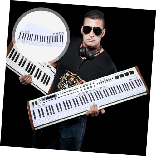 TOYANDONA 1Pc 88 Piano Clavier Tableau Mural Pratique Carte Lettre Piano Autocollants 88 Touche Simulation Clavier Numérique Piano Lettre Autocollants Piano Clavier Papier Keyborad Piano - Les Beatles, Paul McCartney, John Lennon, RIngo Starr, George Harrison TOYANDONA 1Pc 88 Piano Clavier Tableau Mural Pratique Carte Lettre Piano Autocollants 88 Touche Simulation Clavier Numérique Piano Lettre Autocollants Piano Clavier Papier Keyborad Piano – Image 7