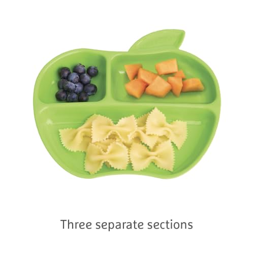 Miniatura 2 de Munchkin Platos Divididos, Set De Platos Con Compartimentos, Vajilla Para Bebé Y Niños Pequeños A Partir De 6 Meses, Platos De Plástico Libre De Bpa, Plato Infantil En Forma De Manzana, Lote De 3