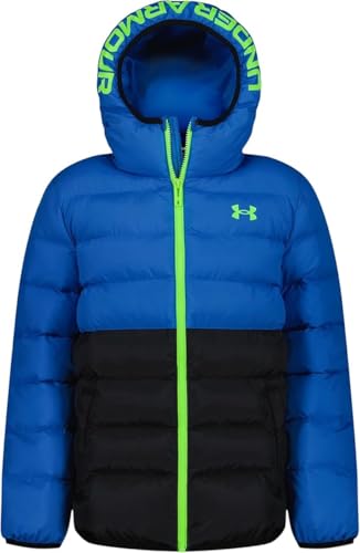 Image of Under Armour Boys' Pronto Hooded Puffer Jacket, Lightweight & Water Repellent