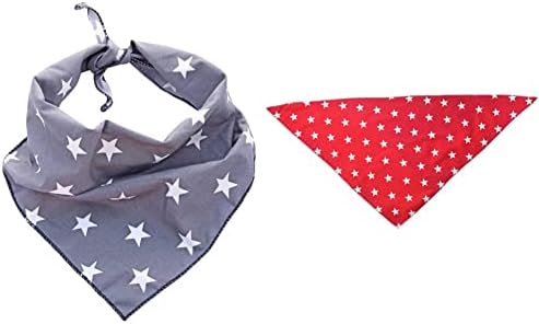 Pet Pooch Boutique Star Bandana for Dog, Small/Medium, Grey