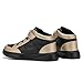 YEESANFUL Boys High Top Sneakers Kids Fashion Shoes Lightweight Casual Hook and Loops Running Shoes Black Gold 10