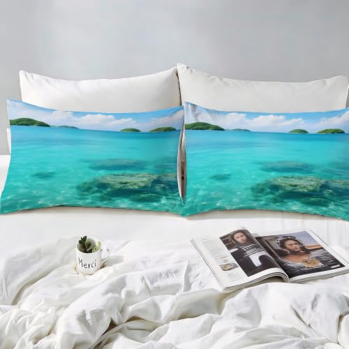 Housse de Couette 240 x 260 Océan en microfibre douce avec zips - 4