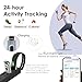 Fitness Tracker for Men and Women, Slim Smart Bracelet with Heart Rate, Sleep & Step Counter, Calorie, Multi Sports Modes, Waterproof Pedometer Activity Tracker Watch for Parents (Black)