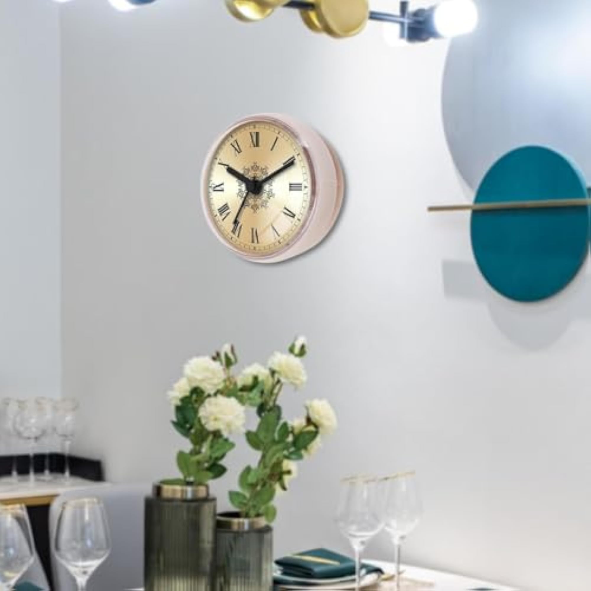 Waterproof Shower Clock Round Compact with Suction Cup