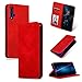 Produktbild Echtes Leder Hülle Handy-Fall Retro Haut-Gefühl Business-Magnetic Horizontal Flip Ledertasche for Huawei Honor 20 (Color : Red)