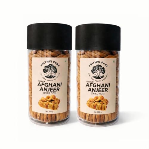 Image of PRITHVI PURE Dry Figs Afghani Anjeer 500gm x 2 | Medium Size Dried Figs | Soft & Ready to Eat Anjeer | Premium Dry Fruits for Snacking, Baking & Gifting | Combo Pack