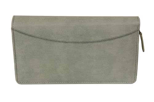 Image of Sukeshcraft Multiple Cheque Book Holder | Original PU Holds Upto 8 Cheque Books, 1 Pin-Sim Slot,14 Credit /Debit Card Slots with Matching Zipper (PU - Mild Green)