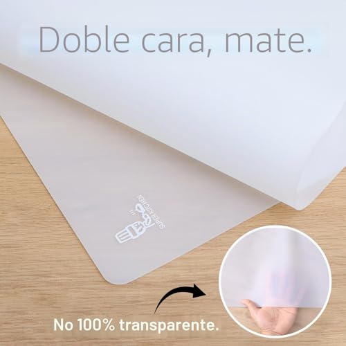 Miniatura 6 de Super Kitchen Tapete De Silicona Antiadherente Para Amasar, Tapete De Para Hornear, Estera De Arte Y Manualidades, Resistente Al Calor Tapete Para Fondant, Pizza, Resina Epoxi 60x40cm, Transparent