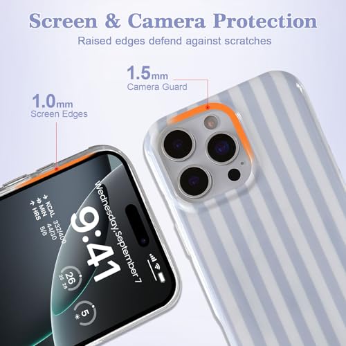 Coque iPhone 14 Pro Max MagSafe抗震防摔轻薄灰色条纹手机壳
